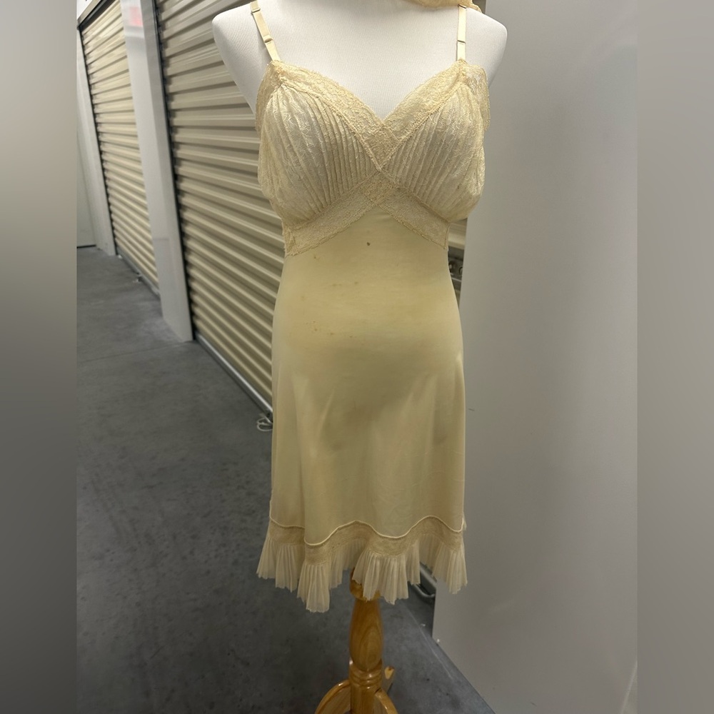 Vintage Cream Lace Slip Grunge Indie